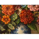 W. Hanft, ‘Floral Still Live with Zinnia’, Oil Painting, 20th C  Oil on canvas Painting, 20th