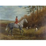 J. Gordon, Oil Painting, The Hunting, England, c. 1900  Oil on copper England, c. 1900 J. Gordon –