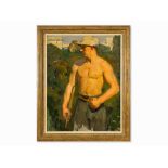 Arthur Kampf, Painting, Young Laborer, c. 1930  Oil on canvas Germany, c. 1930 Arthur Kampf (1864-