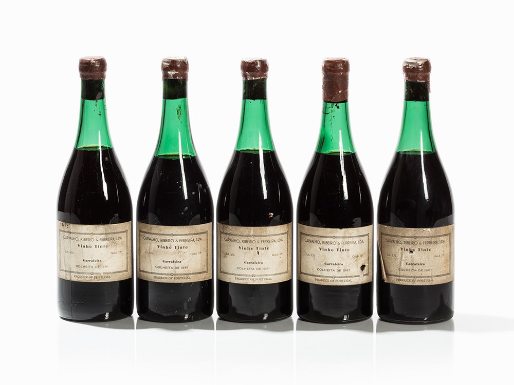 5 Bottles Carvalho Ribeiro & Ferreira Garrafeira of 1961  Five bottles Garrafeira Produced by