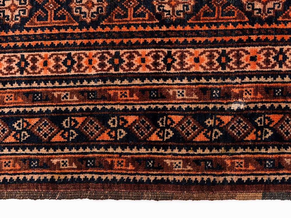 Baluch with Stylized Mosques, Afghanistan, circa 1960  Wool on wool Afghanistan, circa 1960 Knot - Image 5 of 12