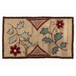 A European Art Deco Rag Rug, circa 1930  Wool Europe, circa 1930 Rectangular rag rug with floral