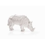 Gertrud Nein, Rhinoceros after Dürer, Ludwigsburg, 21st Century  Bisque-porcelain, white Germany,