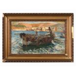 Thalia Flora-Caravia, Fishing Boat, Painting, c. 1900  Oil on academy board, laid down on