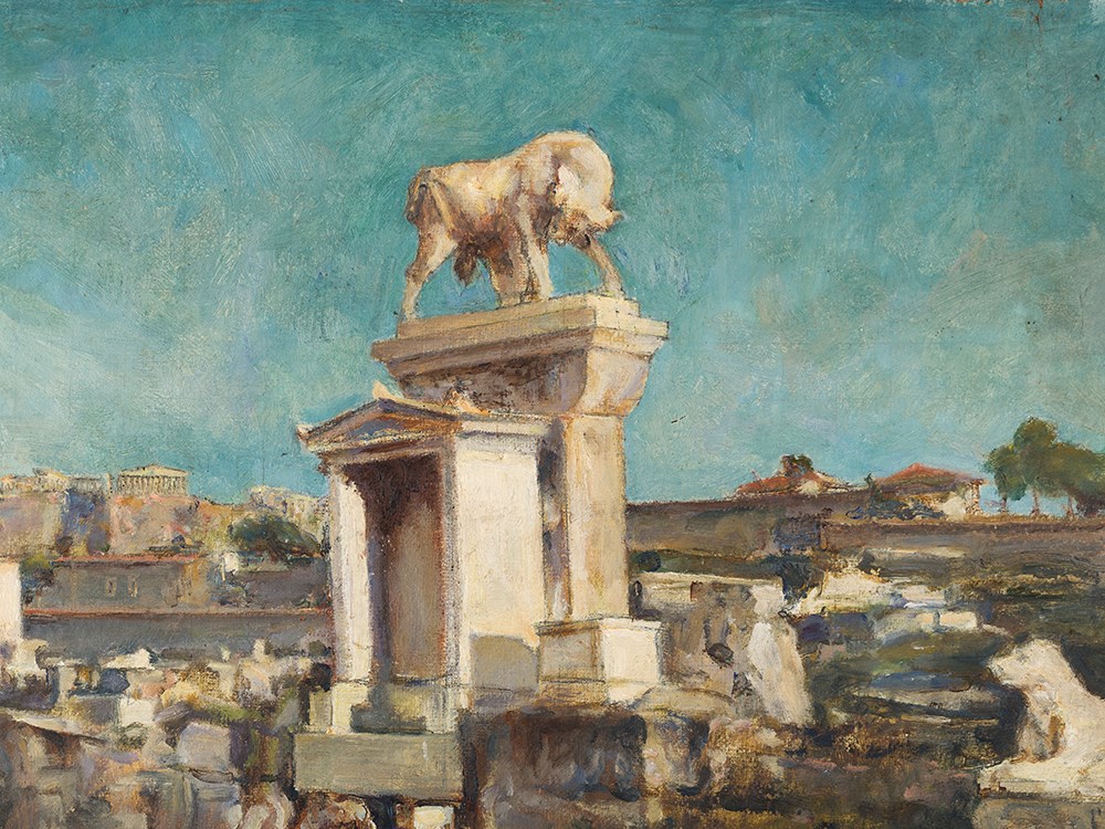 Alexander Barkoff (1870-1942), Kerameikos of Athens, Oil, 1930s  Oil on canvas, laid down on - Image 5 of 8