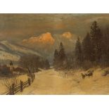 Anders Andersen-Lundby (1840-1923), Winter Landscape, 19th C.  Oil on canvas Denmark, late 19th