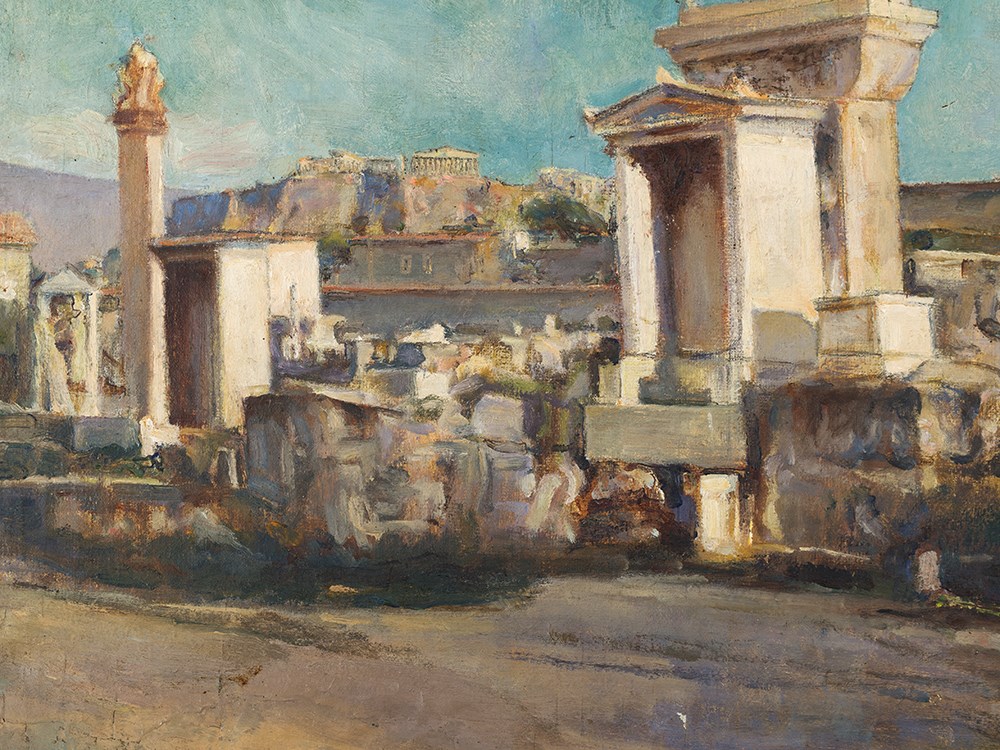 Alexander Barkoff (1870-1942), Kerameikos of Athens, Oil, 1930s  Oil on canvas, laid down on - Image 6 of 8