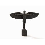 Peter Breuer (1856-1930), Ikarus, Bronze, c. 1914  Bronze, black patina, marble base Berlin,