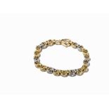 Anchor Chain Bracelet with 18K Yellow and White Gold Links  18 karat yellow and white gold Europe,