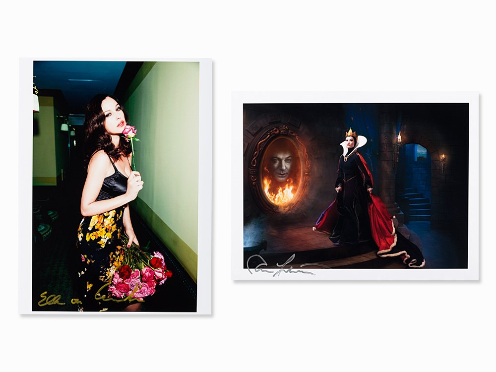 Annie Leibovitz & Ellen v. Unwerth, 2 Photographs, 2011/12  2 digital prints; one on Fujicolor