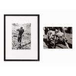 Leni Riefenstahl, Nuba Man/Fight, Vintage Prints, c. 1965/75  2 vintage gelatin silver prints on