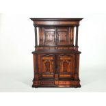 Renaissance Cupboard with Inlays in Museum-Quality, c.1650  Oak, elm and various inlaid wood,