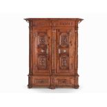 Armoire, Softwood with Carvings, Baroque, dated 1640  Softwood with metal fittings Southern Germany,