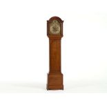 English Grandfather Clock with Oak Case and Ornate Dial, 18th C  Oak clock case England, 18th
