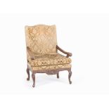 Baroque Armchair, Oak, Germany, 1st Half 18th C.  Solid oak Germany, 1st half of 18th century Oak