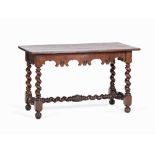 Table, Walnut, France, 2nd Half 18th C.  Walnut, turned France, 2nd half of the 18th century