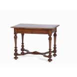 Small Baroque Table, Mahogany, 1st Half of 18th C.  Solid mahogany and mahogany veneered, soft wood,