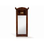 Biedermeier Wall Mirror, Mahogany, Germany, c. 1820  Mahogany, veneered, mirror glass, gilded