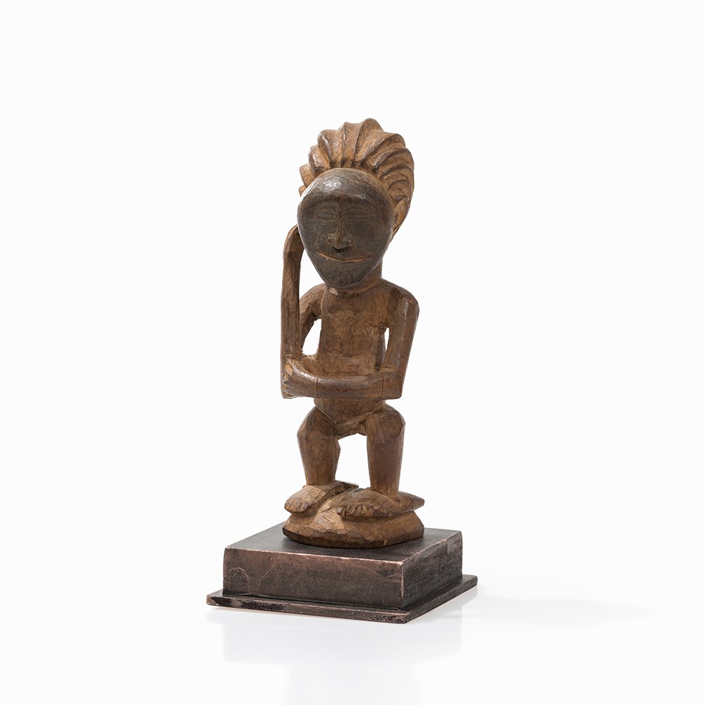 Nsapo-Nsapo, Standing Figure, D. R. Congo  Wood  Nsapo-Nsapo peoples, D. R. Congo Rising from a - Image 11 of 11