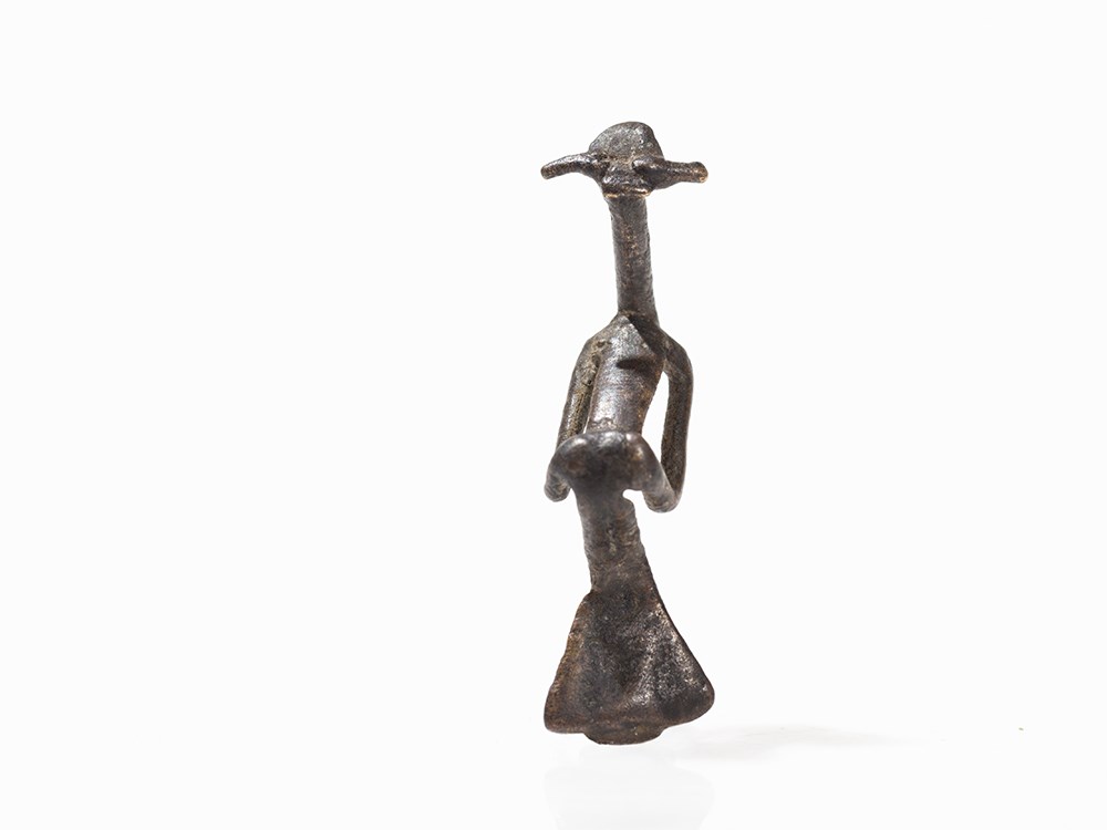 Kulango, Fine Figural Bronze Pendant, Ivory Coast  Bronze  Kulango peoples, Ivory Coast, early - Image 2 of 7