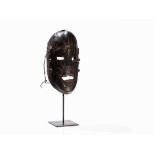 Ekoi, Mask, Nigeria  Wood, hide Ekoi peoples, Nigeria The oval face with rectangular cut-out eyes, a