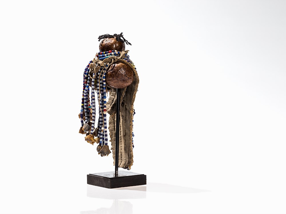 Turkana, Doll ‘Ngide’, Kenya  Palm nut, leather, beads, hair Turkana peoples, Kenya Abstracted - Image 7 of 10