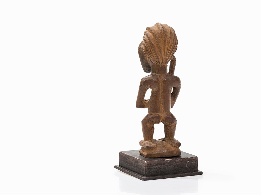 Nsapo-Nsapo, Standing Figure, D. R. Congo  Wood  Nsapo-Nsapo peoples, D. R. Congo Rising from a - Image 8 of 11