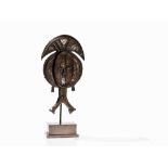 Kota, Reliquary Figure ‘Mbulu-Ngulu’, ex J. J. Klegman, NYC  Wood, brass and copper sheet Kota