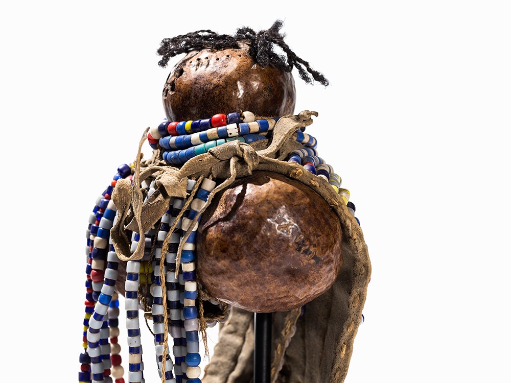 Turkana, Doll ‘Ngide’, Kenya  Palm nut, leather, beads, hair Turkana peoples, Kenya Abstracted - Image 8 of 10