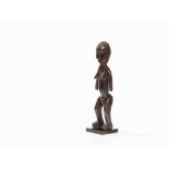 Bambara, Jo Society Doll, Mali   Wood Bambara peoples, Mali  Standing on slightly flexed legs with