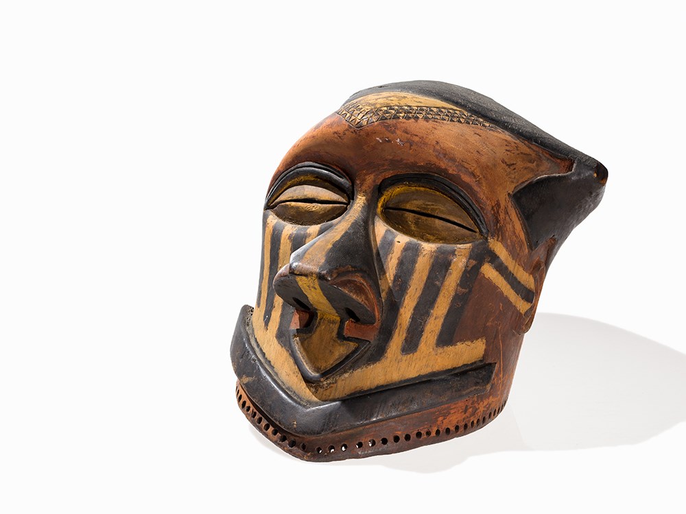 Kuba Helmet Mask ‘Bwoom’, D. R. Congo  Wood Kuba people, D. R. Congo The surface of the mask covered - Image 5 of 9