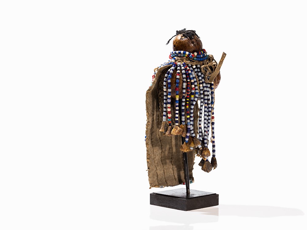 Turkana, Doll ‘Ngide’, Kenya  Palm nut, leather, beads, hair Turkana peoples, Kenya Abstracted - Image 9 of 10