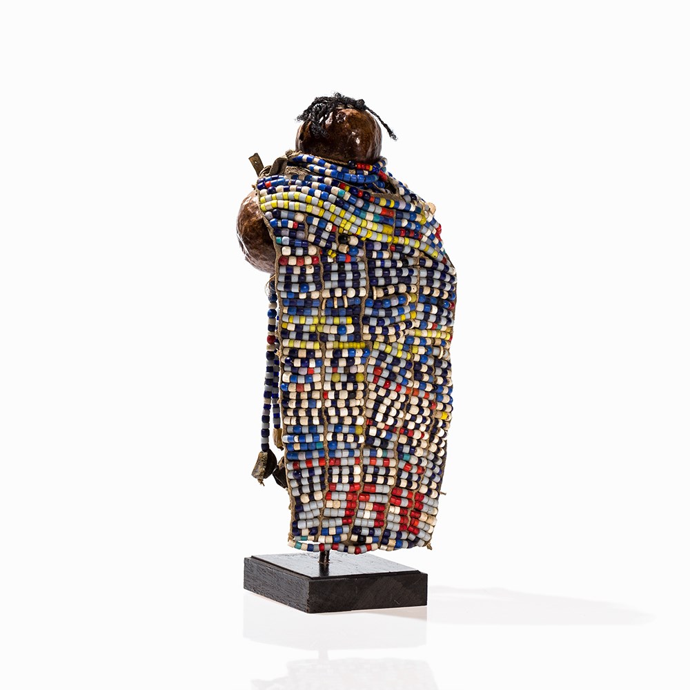 Turkana, Doll ‘Ngide’, Kenya  Palm nut, leather, beads, hair Turkana peoples, Kenya Abstracted - Image 10 of 10