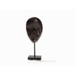 Dan, Small Passport Mask, Ivory Coast, Early 20th C.  Wood Dan peoples, Ivory Coast, early 20th
