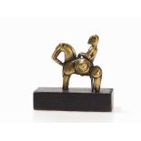 Dogon, Small Equestrian Figure, Mali  Brass, lost-wax casting  Dogo peoples, Mali Stylized depiction