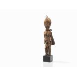 Dan, Female Fetish Figure, Ivory Coast  Wood, iron, textile Dan peoples, Ivory Coast Slender body