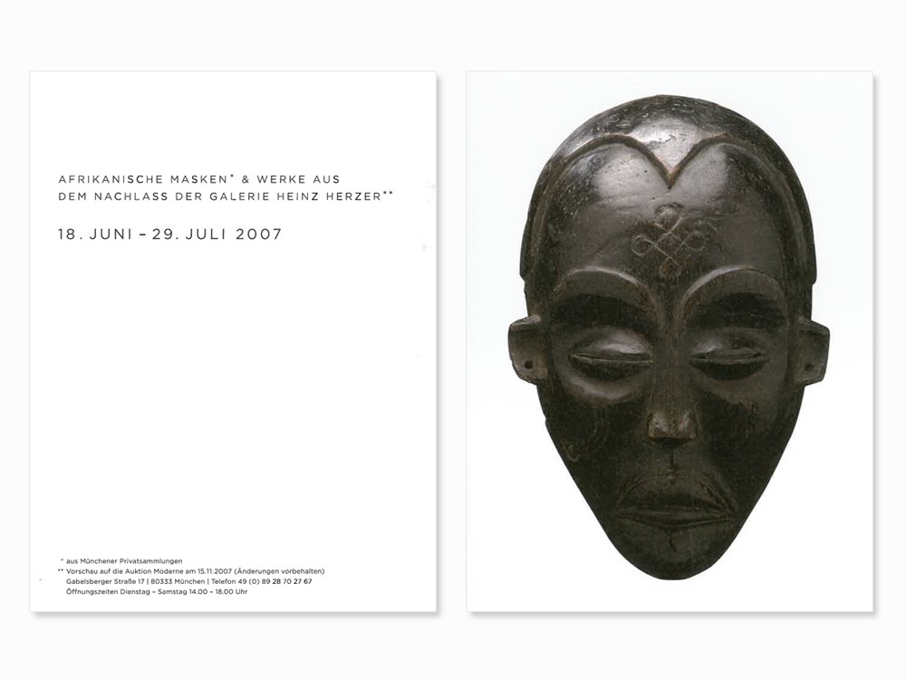 Chokwe, Mask ‘Mwana Pwo’, Published in K.-F. Schädler  Wood Chokwe peoples, Angola Ovoid face with - Image 12 of 13