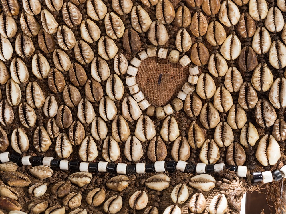 Kuba, ‘Ngady Amwaash’ Mask, D. R. Congo  Wood, glass beads, cowrie shells, raffia, pigment  Bushoong - Image 6 of 11