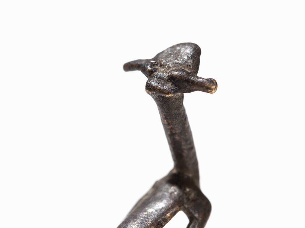 Kulango, Fine Figural Bronze Pendant, Ivory Coast  Bronze  Kulango peoples, Ivory Coast, early - Image 3 of 7