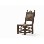 Asante, Prestige Chair ‘Asipim’, Ghana  Wood, brass, iron Asante peoples, Ghana Square seat on