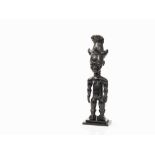 Atie, Female Figure, Ivory Coast  Wood Atie peoples, Ivory Coast Compact broad body with accentuated