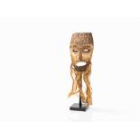 Shia, Rare Mask with Raffia Beard, Congo  Wood, raffia Shia peoples, Congo Angular face with large