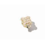 Diamond Ring of 18 C Gold, Brilliants with together ca. 2.6 Ct  18 carat yellow gold Europe, 2nd