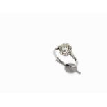 Solitaire Ring with an Old Cut Diamond of ca. 2.13 Ct, c. 1910  Platinum (tested) Europe, around