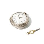 Edward Wicksteed Silver Pocket Watch, England, Around 1750  Edward Wicksteed silver pocket watch