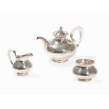 A Norwegan Silver Tea Set by Norsk Filigransfabrikk, c. 1910 925 Sterling and 835 silver,