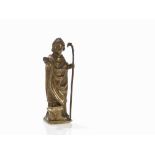 Saint Eligius, Gothic Bronze Figurine, France, circa 1450-1480 Cast bronzePresumably France, circa