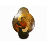 Icon, St. Matthew & The Angel, Russia, c. 1800 Tempera and gold leaf on woodRussia, circa