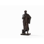 Ferdinand Barbedienne, Bronze, Sophocles, France, c. 1870  Bronze, with dark brown patina  France,