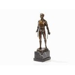 Bronze, Figure of Chained Prometheus, Germany, c. 1920s Bronze, dark brown patina, marbleGermany, c.